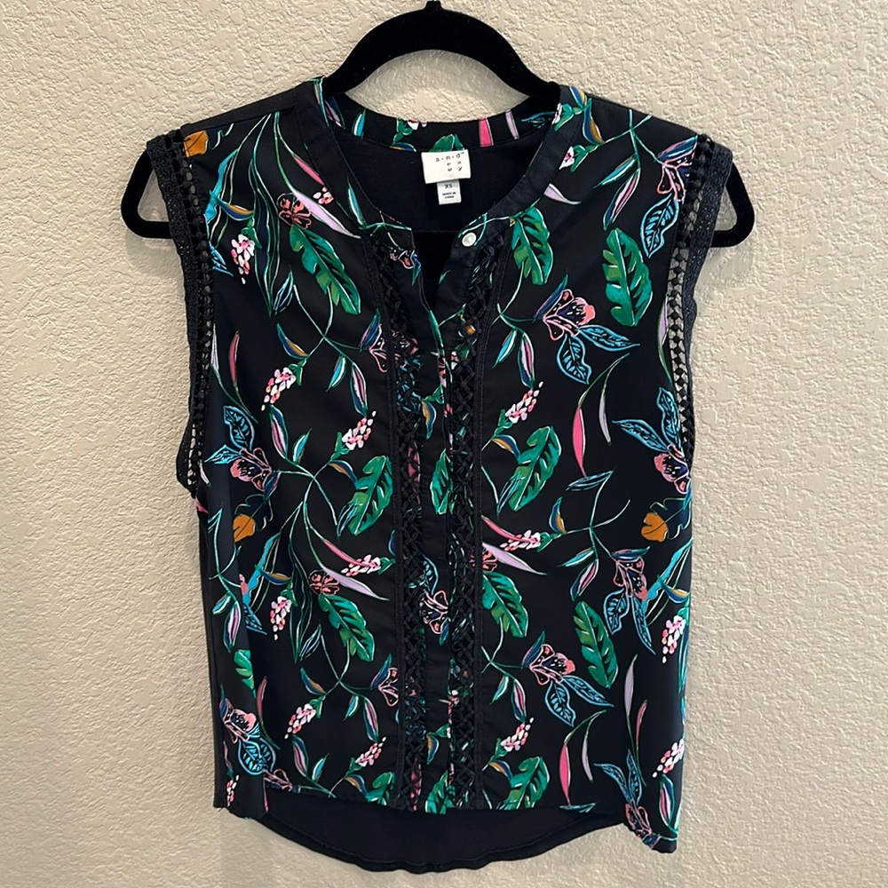 Black tropical top